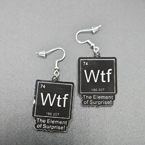 WTF Earrings The Element of Surprise! Statement Dangles